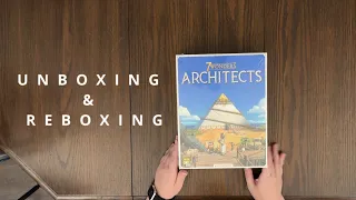 7 Wonders: Architects Board Game - Unboxing and Reboxing with 1st time Assembly - What's in the Box?
