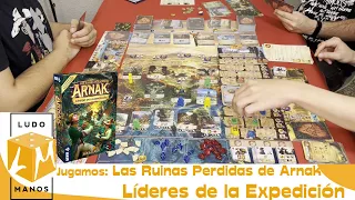 Ludomanos - Como se juega + Partida - Ruinas Perdidas de Arnak Lideres de la Expedición