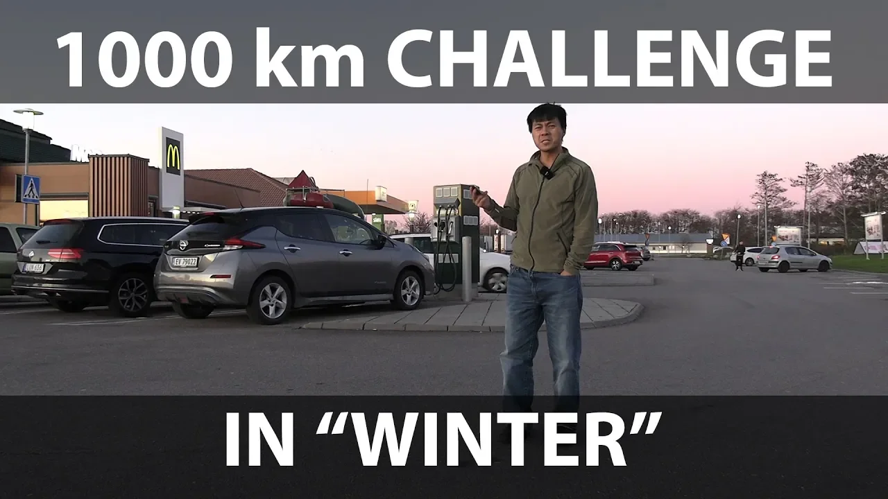 Nissan Leaf 1000 km challenge in winter