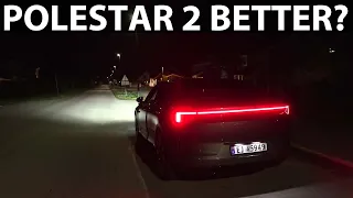 Polestar 4 LED matrix headlights test