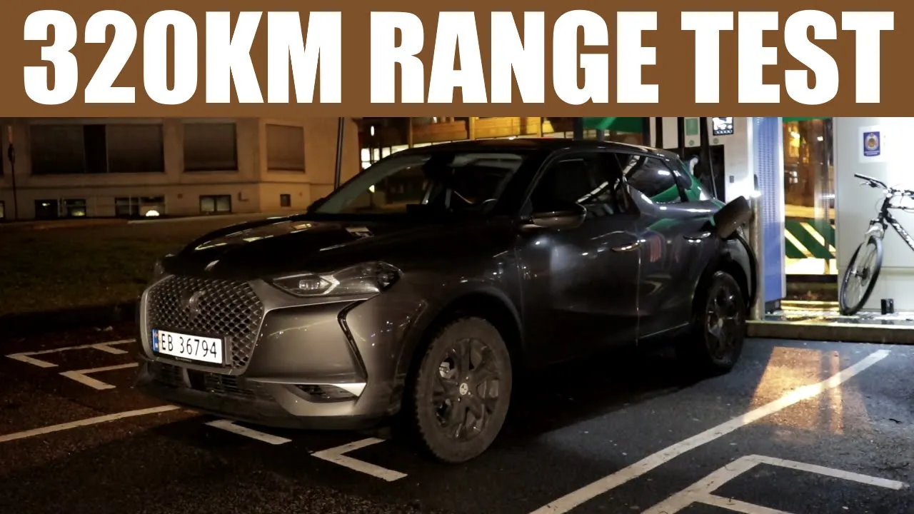 DS3 Crossback E-Tense 320KM Range Test! Motorway Test In The Rain! Oslo - Kristiansand