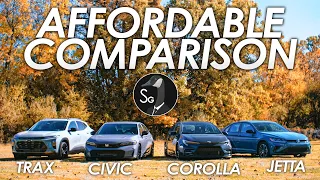 Honda Civic vs Toyota Corolla vs VW Jetta vs Chevy Trax | Affordable Car Comparison