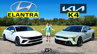 RARE AFFORDABLE CARS! -- 2025 Kia K4 vs. 2025 Hyundai Elantra: Comparison