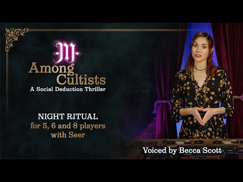 Night Ritual: 5, 6 & 8 players with Seer | Among Cultists: A Social Deduction Thriller | Becca Scott