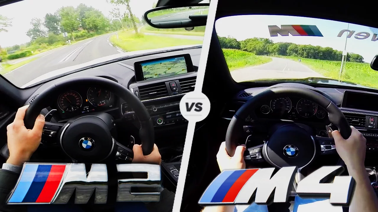 BMW M2 vs M4 Acceleration POV & Sound | M-DCT vs M-DCT LAUNCH CONTROL