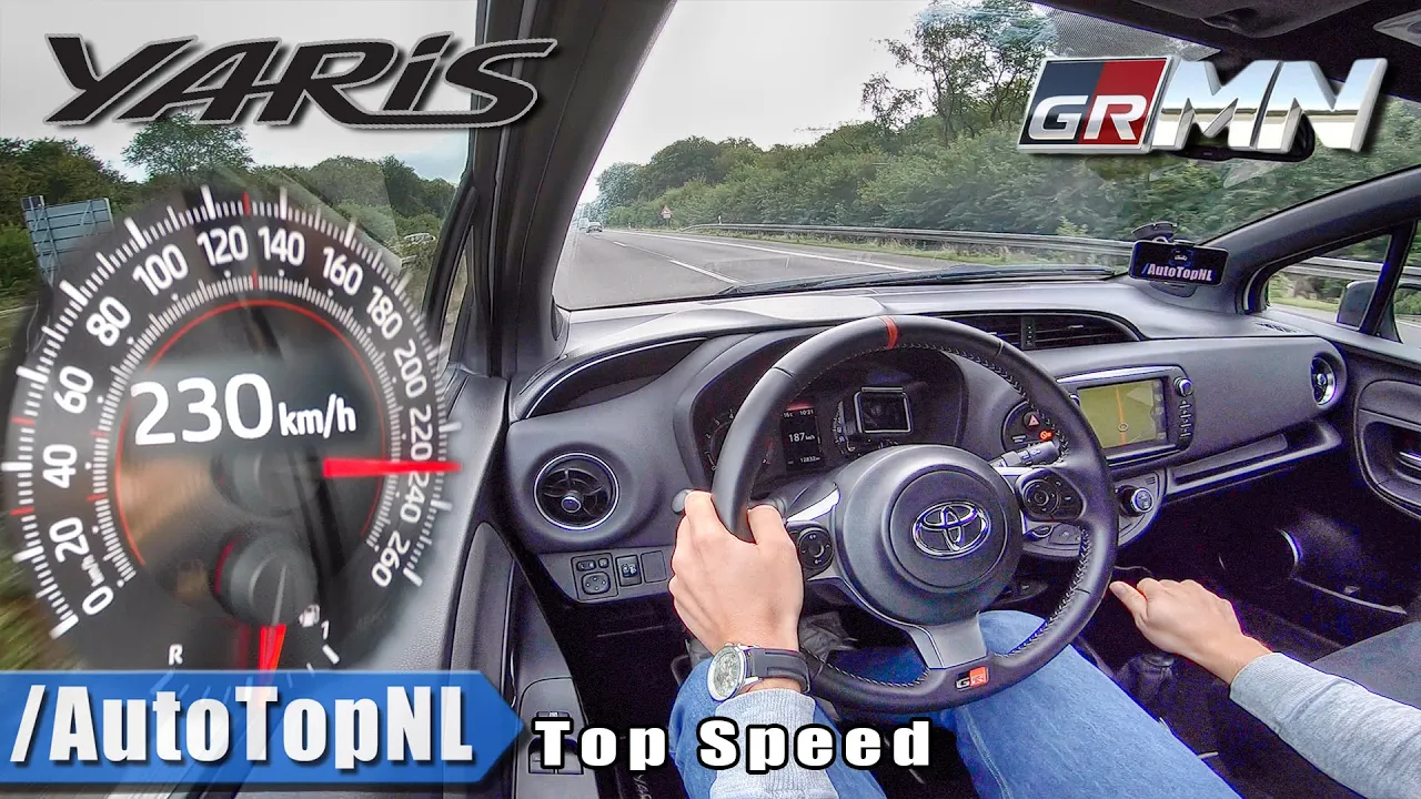 Toyota Yaris GRMN TOP SPEED on AUTOBAHN (NO SPEED LIMIT) by AutoTopNL