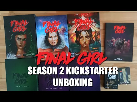 Final Girl Season 2 Kickstarter unboxing (Solo Board Game - Horror)