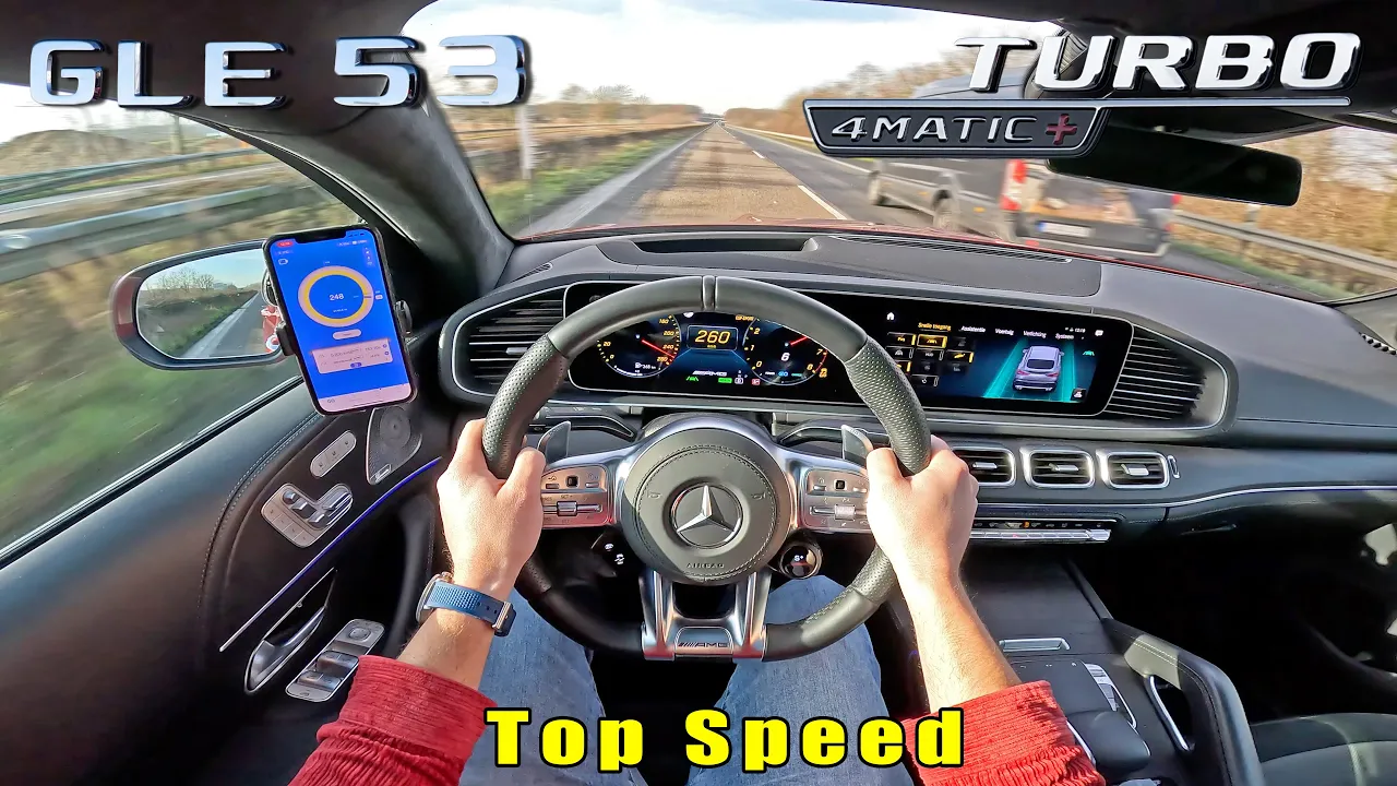MERCEDES AMG GLE 53 Coupe does 260KM/H on GERMAN AUTOBAHN