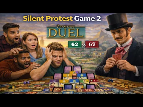 Silent Protest Game 2 Rematch 2025 | 7 Wonders Duel Board Game