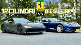 FERRARI 12 CILINDRI vs 812 SUPERFAST // REVIEW on AUTOBAHN
