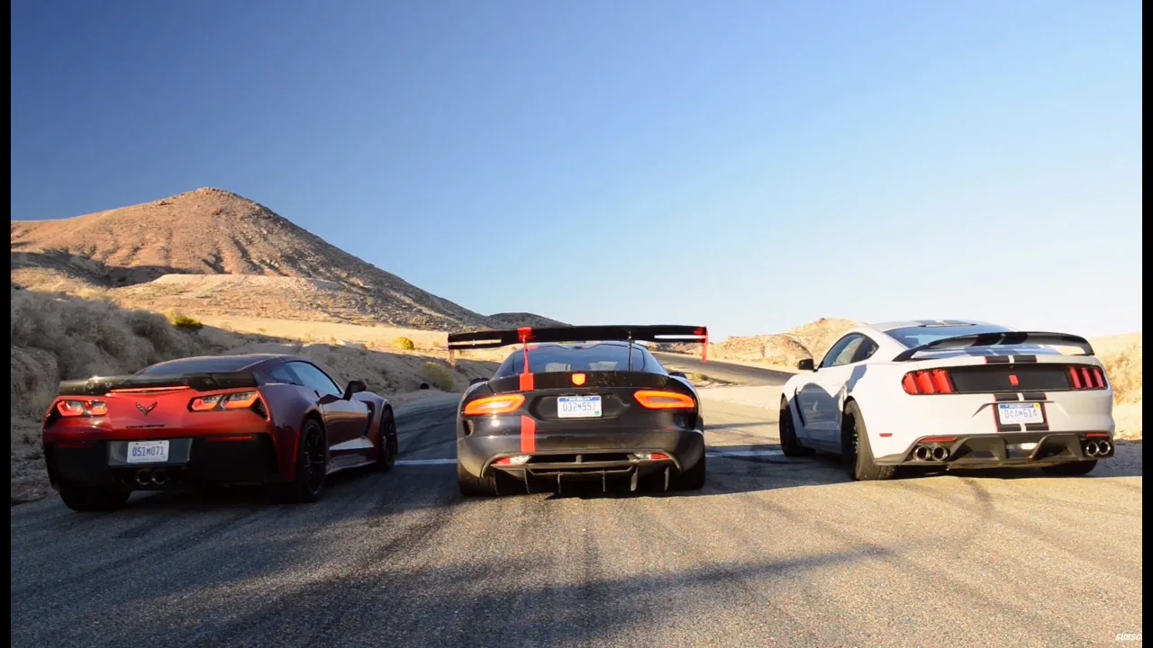 Dodge Viper ACR v Ford Mustang GT350R v Corvette Stingray Z06 | Top Gear Magazine