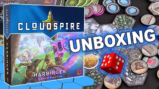 Cloudspire: Harbinger Expansion UNBOXING PREVIEW | Strategy Board Game