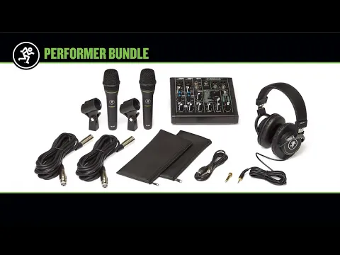 Product video thumbnail for Mackie Performance Bundle with ProFX6V3 Mixer