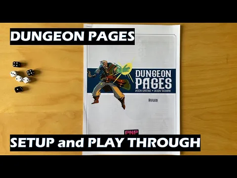 Dungeon Pages Setup and Play Through Roll and Write Game