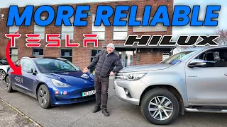 Tesla v Toyota Hilux reliability. Not the result you might expect, even after 240,000 miles.