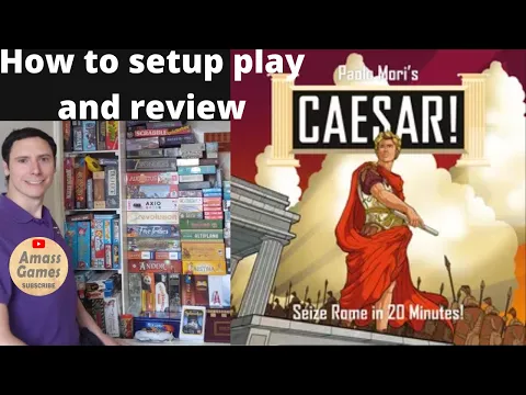 Caesar! Seize Rome in 20 Minutes! two player board game how to setup play review AmassGames PSC Mori