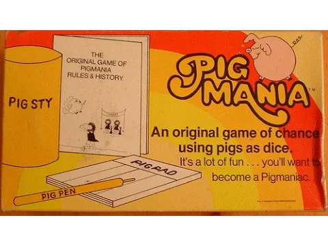 Pig Mania - Old School Board Game by Recycled Paper Products, Inc. (1977, Pass The Pigs)