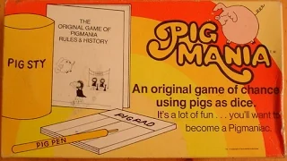 Pig Mania - Old School Board Game by Recycled Paper Products, Inc. (1977, Pass The Pigs)