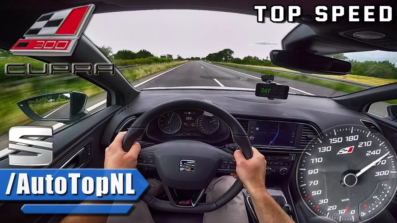 Seat Leon Cupra 300 AUTOBAHN POV Acceleration & TOP SPEED by AutoTopNL
