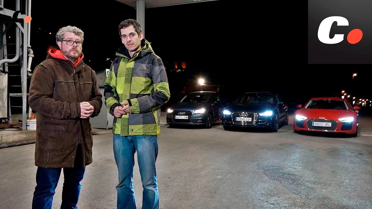 Audi R8 Laser Light vs A7 Matrix LED vs A1 Halógeno | Prueba Comparativa / Review | Coches.net