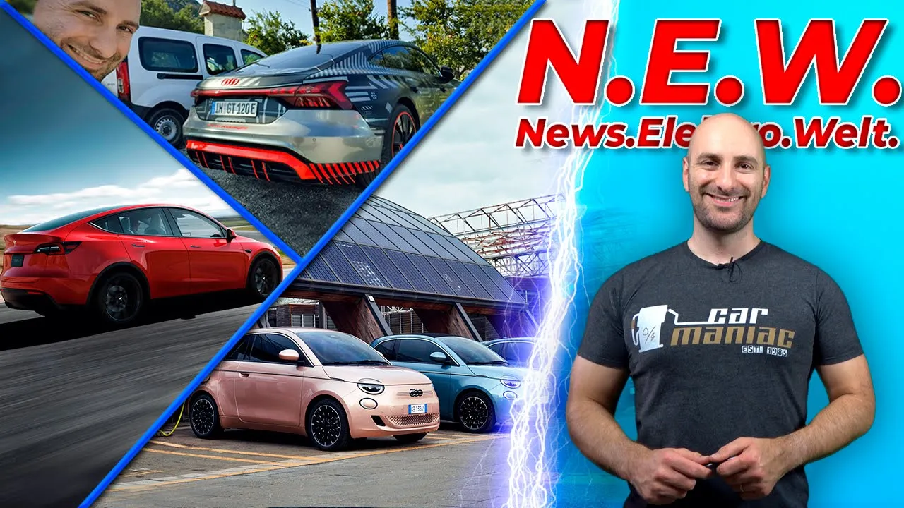 #NEWS: Fiat 500e Spezial, Tesla Model Y früher, Audi etron GT, Car Maniac Anti TV Doku