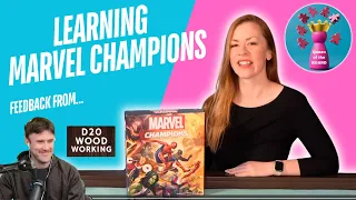 Learning Marvel Champions: Spiderwoman vs Sandman - with D20woodworking