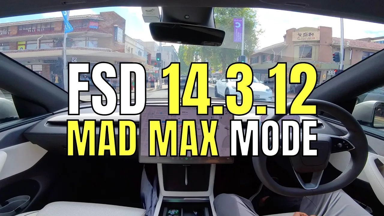 Tesla FSD 14.3.12 Mad Max Mode Test Drive in Sydney Traffic: Model Y L
