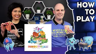 Dinositters! - How to Play Board Game. Tutorial with Stella and Tarrant