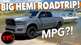 I Took a New Ram HD HEMI V8 Truck Towing a Big Boat Over 700 Miles and Got This MPG!