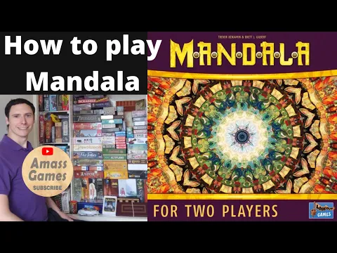 Mandala board card game - how to setup play and review: please read description! * Amass Games * HD