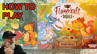 How to Play Flamecraft: Duals | Designed by Manny Vega and published by Cardboard Alchemy