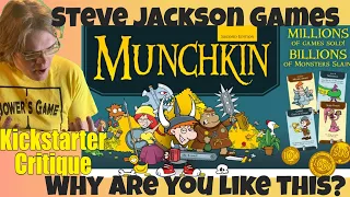 Munchkin Second Edition (D-) Baiting The Switch! Kickstarter Critique Review