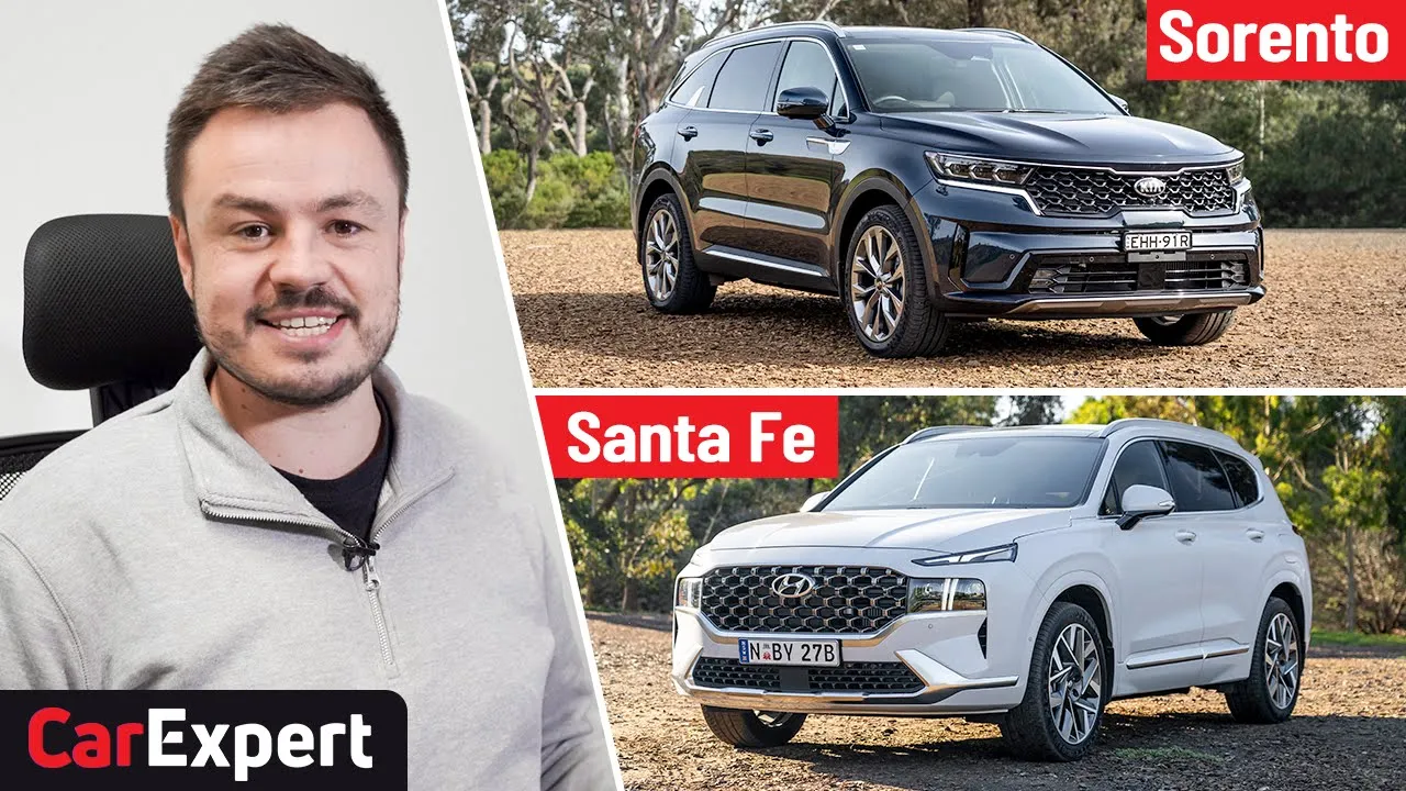 Kia Sorento v Hyundai Santa Fe 2021 comparison review: Which 7-seat SUV is best?