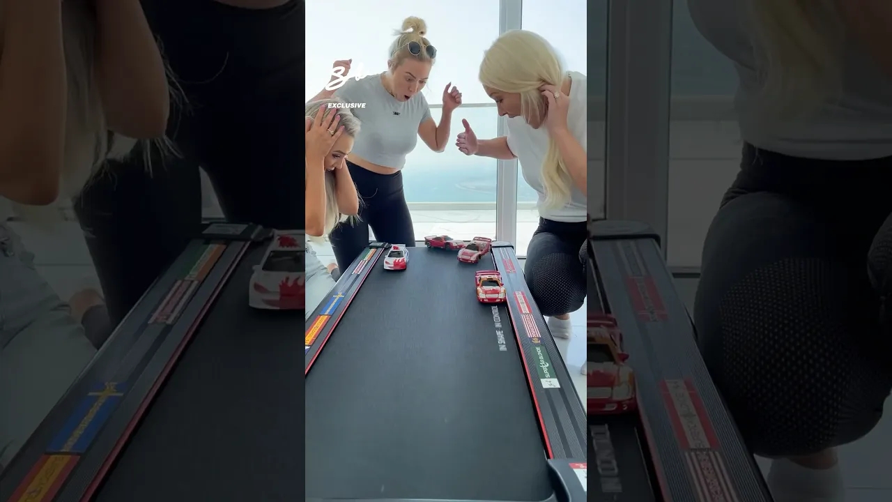 Four cars, one treadmill, who will last the longest? 👀🚗 #race #cars #treadmill