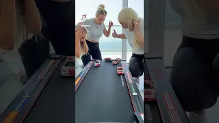 Four cars, one treadmill, who will last the longest? 👀🚗 #race #cars #treadmill