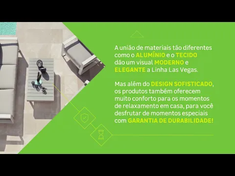 Sofá para Jardim Las Vegas 3 lugares Alumínio Naterial