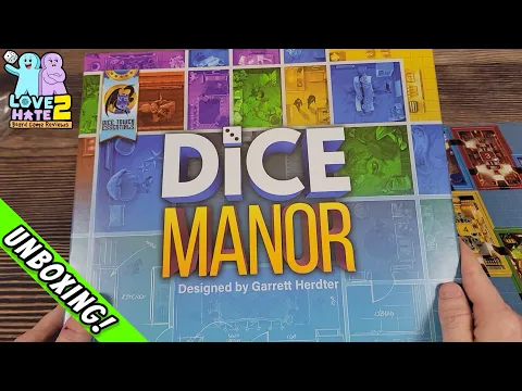 Unboxing of Dice Manor From @ArcaneWonders| Love 2 Hate #boardgames Reviews