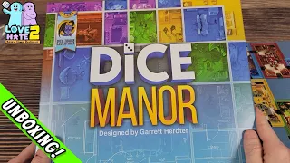 Unboxing of Dice Manor From @ArcaneWonders| Love 2 Hate #boardgames Reviews