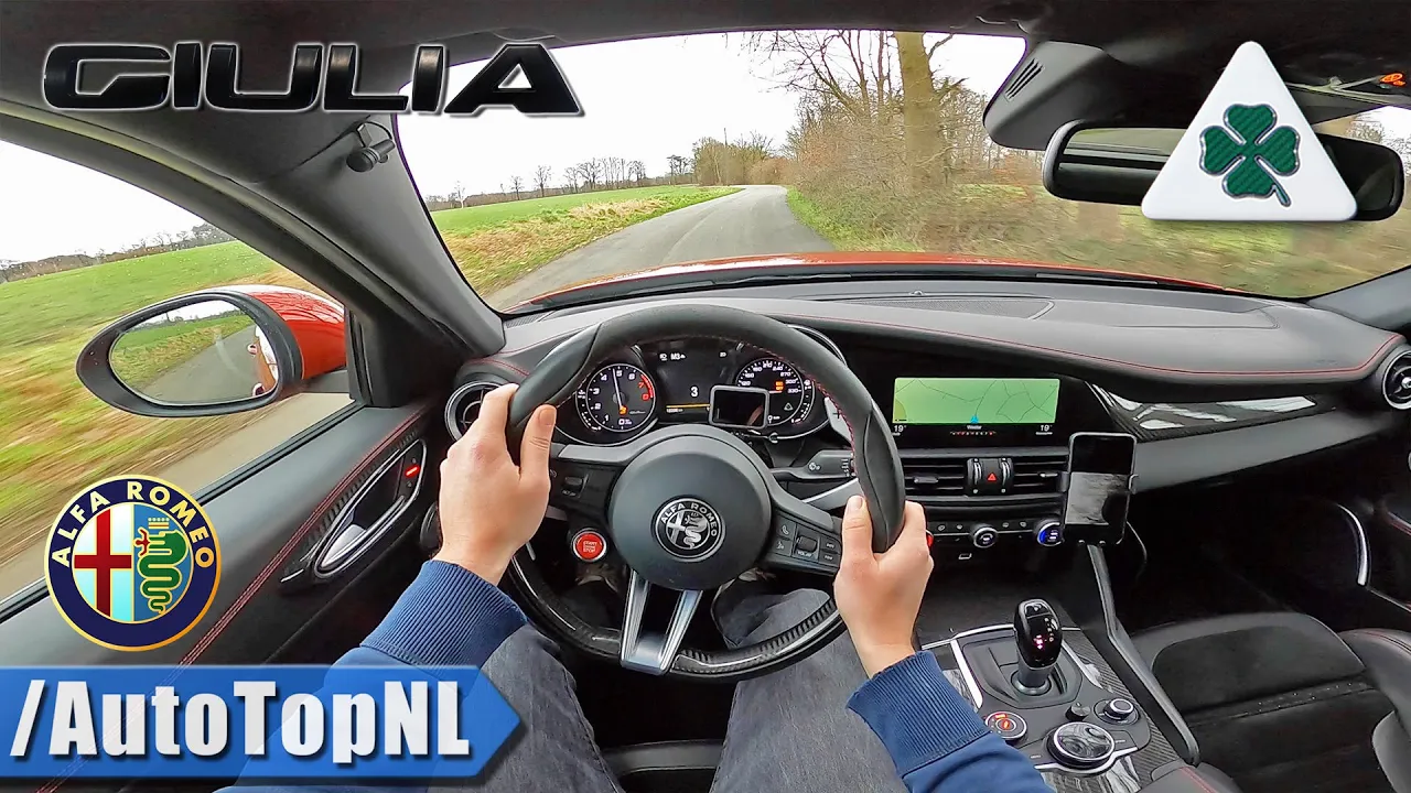 Alfa Romeo Giulia Quadrifoglio 510HP 2.9 V6 BiTurbo POV Test Drive by AutoTopNL