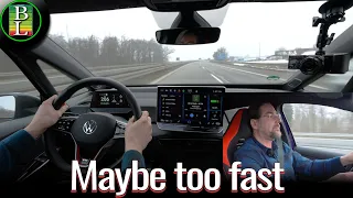 VW ID.3 GTX Performance Fire & Ice | Winter Power Drive up to 200 km/h (Autobahn Test)