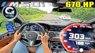 303KM/H BMW X5 M50i GPOWER SOUNDS LIKE THUNDER on GERMAN AUTOBAHN