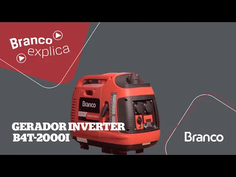 Gerador Gasolina 2Kva B4T-2000i 220V Branco