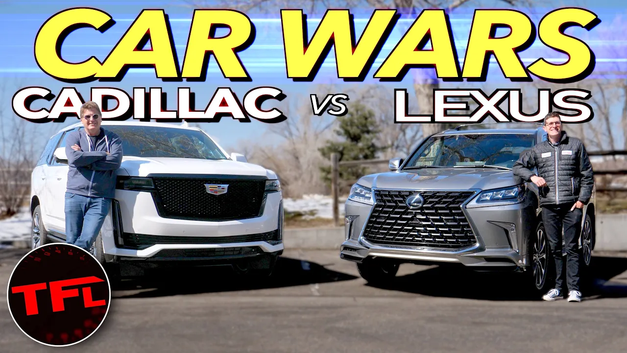 Does The New School Cadillac Escalade DOMINATE The Old School Lexus LX 570? Let's Rumble! | Car Wars