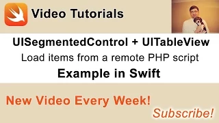 UISegmentedControl + UITableView example in Swift. Load elements from PHP script.