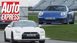 Porsche 911 GT3 vs Nissan GT-R track battle