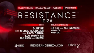 RESISTANCE IBIZA Closing Party Preview