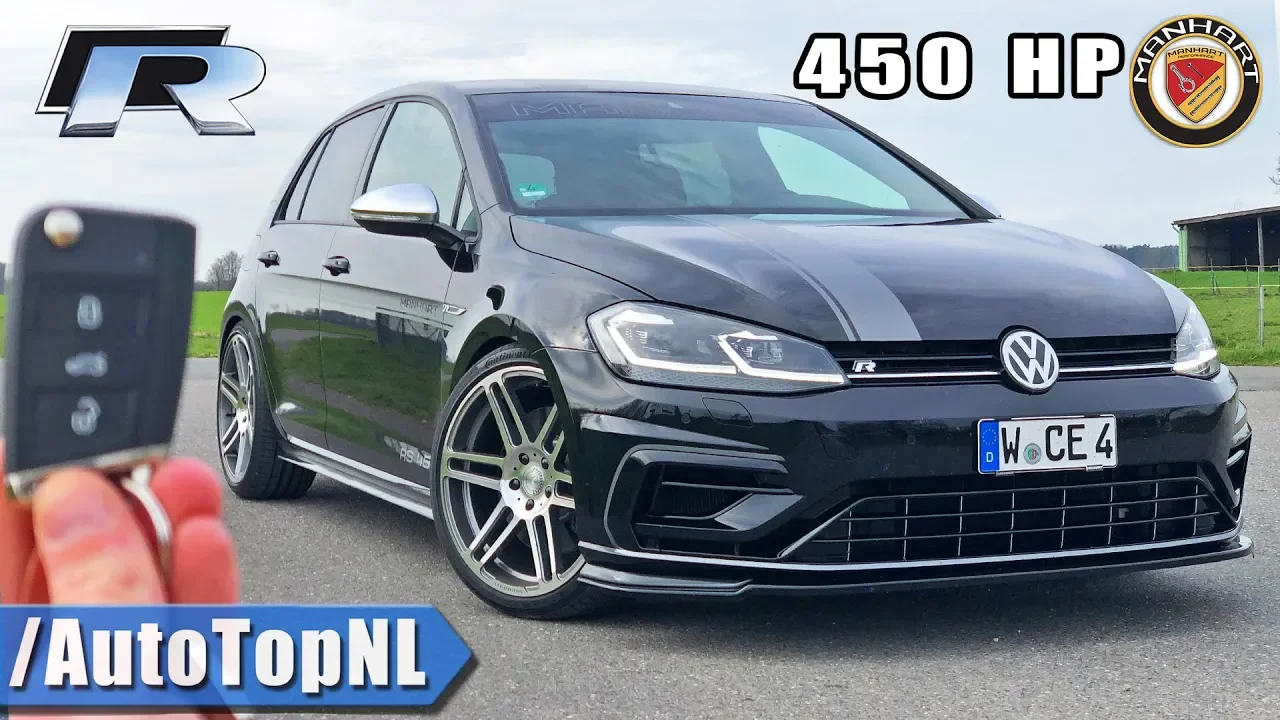 450HP VW GOLF R MK7.5 Manhart REVIEW on AUTOBAHN (NO SPEED LIMIT) by AutoTopNL