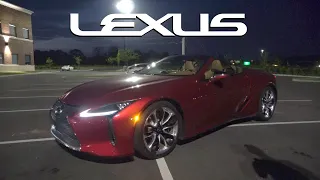 2021 Lexus LC 500 Convertible -- NIGHT REVIEW | In-Depth Look at Exterior & Interior