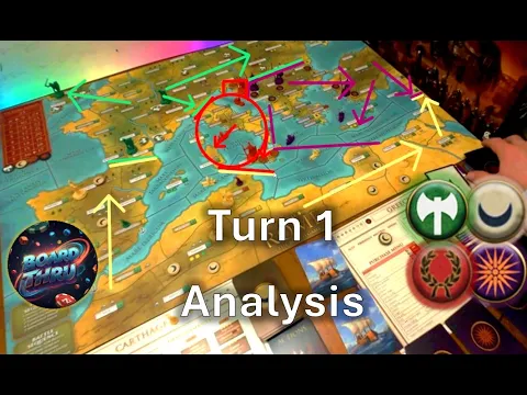 Rome Total War: The Board Game - Campaign - Playthrough - Short - Part 8 - Turn 1 Analysis