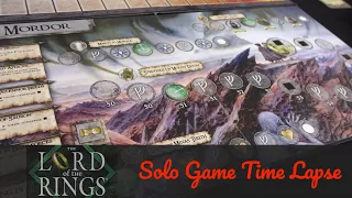 The Lord of the Rings: The Board Game -- Solo (dual hand) gameplay time lapse!